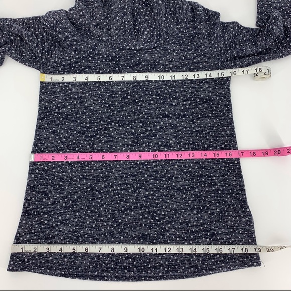 Kaileigh Gayle Blue Micro Polka Dot Cowl Neck Sweater, Small - Picture 14 of 16